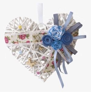 Wicker Hanging Heart - Artificial Flower