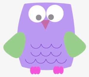 Lila Funny Owl Clipart - Owl