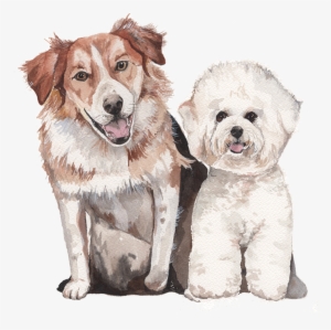 Custom Watercolor Pet Portrait - Watercolor Dog Png