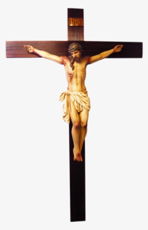 Cristo Cruz De Madera - Jesus On Cross Png