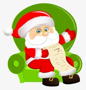 Santa Claus Sitting On Chair Png Clip Art Image - Sitting On Chair Clipart