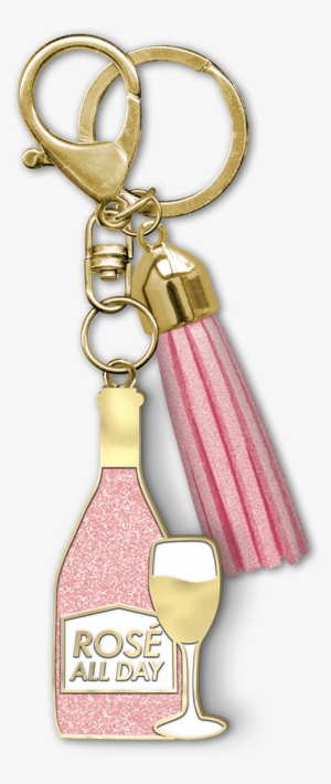 Rosé All Day Enamel Keychain - Unicorn Keychain Png Transparent