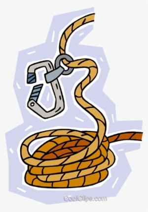 Climber's Rope Royalty Free Vector Clip Art Illustration - Kletterseil Clipart