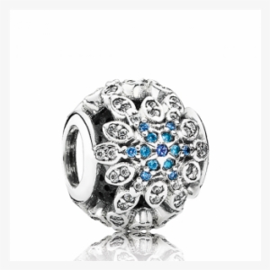 Berloque Luxuoso Floco De Neve Encantado Em Prata - Pandora Crystalized Snowflakes Charm - 791760nblmx