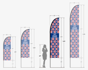 13ft Straight Feather Flag With Ground Stake - Flag