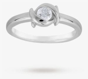 Silver Cubic Zirconia Wrap Ring - Red