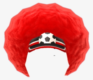 Afro Wig Wigs Hair Soccer Soccerfan Redwig Red - Wig