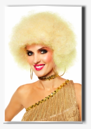 37-wig 70s Dancing Q - Goddessey 70's Dancing Queen Afro Wig-standard Blonde