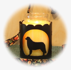 Bernese Mountain Dog Breed Jar Candle Holder - Silhouette
