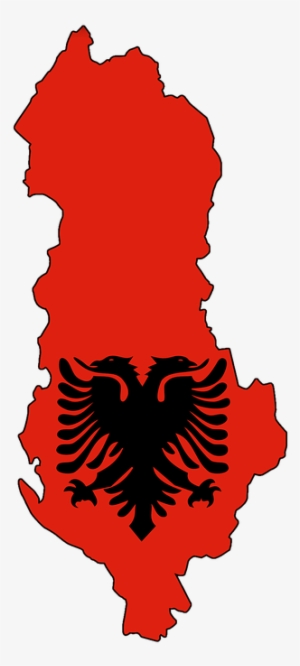 Albania, Map, Flag, Land, Country, Borders - Albanian Flag