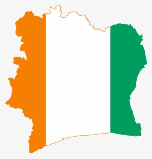 Ivory Coast Flag Map