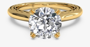 Diamond Ring Jewelry Бриллиант Кольцо Украшение - Gold Diamond Ring Png