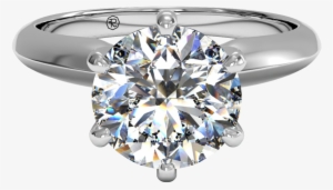 18k White Gold Solitaire Diamond Six Prong Knife Edge - Knife Edge 6 Prong Solitaire