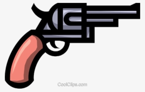 Symbol Of A Handgun Royalty Free Vector Clip Art Illustration - Handgun Clipart