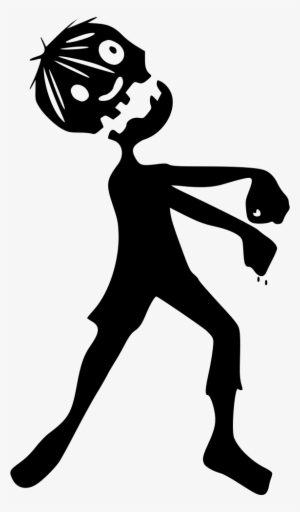 Zombie Walking Dead Following Bite Infection Corpse - Horror Silhouette Png