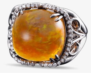 Ethiopian Opal And Diamond Ring, - Diamond