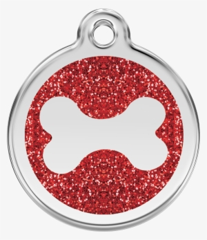 Xbnrm, 9330725044906, Image - Red Dingo Personalised Glitter Bone Pet Id Dog Tag