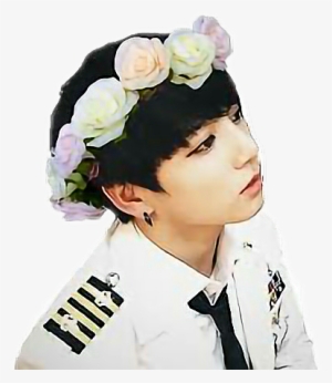 Jungkook Bts Flowercrown Cute - Bts Jungkook Png