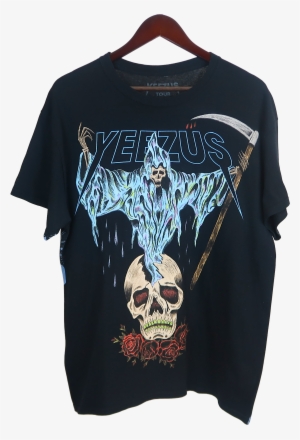 Yeezus Tour Blue Splatter T-shirt - Kanye West Glow In The Dark T Shirt