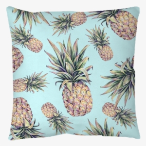 Pineapples On A Light Blue Background