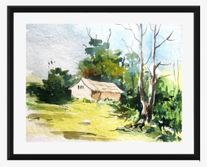 Scenic Art Photo Frame - Simple Easy Watercolor Painting