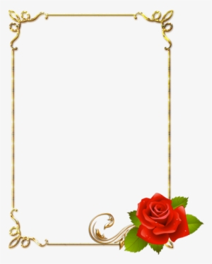Frame Png Resolution - Moldura Com Rosas Vermelhas