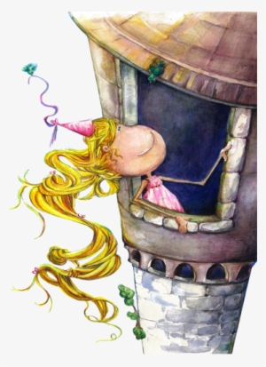 Kids Rapunzel Wall Sticker - Illustration
