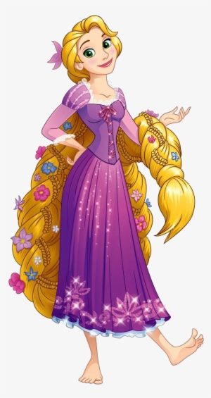 Flower Haired Rapunzel - Set Of 8 Princess Dreaming Plates
