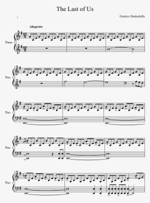 The Last Of Us Sheet Music Composed By Gustavo Santaolalla - Skyrim Theme Piano