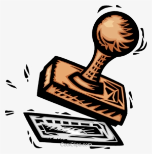 Rubber Stamp Royalty Free Vector Clip Art Illustration - Rubber Stamp Clipart