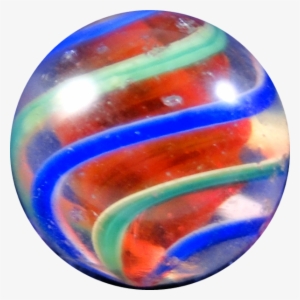 Ribbon Core Swirls - Clear Marble Ball Png