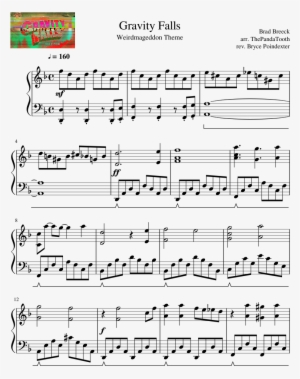 Gravity Falls Sheet Music Composed By Brad Breeck Arr - Music Sheet Gravity Falls Theme