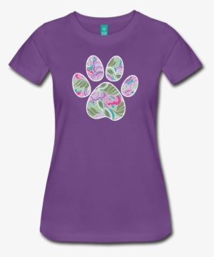 Dog Paw Print, Floral Garden Pattern T-shirt - Rbg I Dissent Shirt