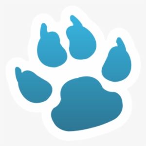 Dog Paw Print Image - Blue Dog Paw