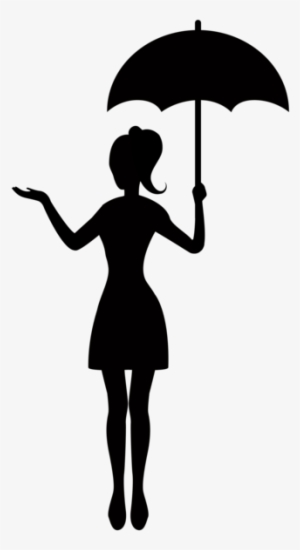 Little Girl Silhouette Png - Girls Silhouette With Umbrella