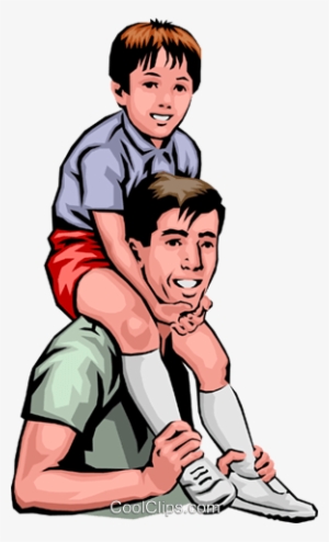 Father & Son Royalty Free Vector Clip Art Illustration - Clip Art Father Son
