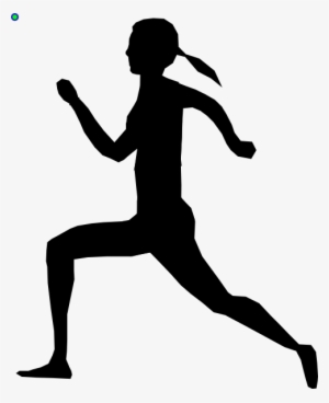 Little Girl Running Vector Illustration - Running Girl Silhouette Png