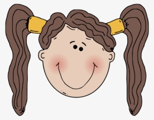 Happy Girl Clipart - Cartoon Girl Face