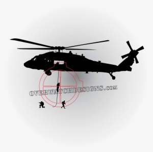 Helicopter With Roper - Black Hawk Helicopter
