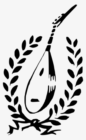 Face Silhouette Line Art Lute Drawing - Lute Silhouette