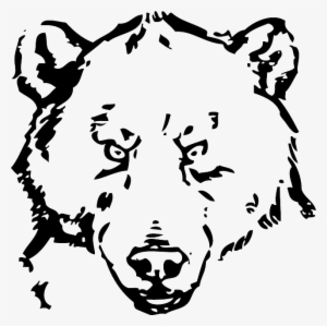 Head, Eyes, Face, Bear, Animal, Fur, Sketch, Silhouette - Bear Line Art