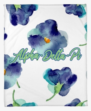 Alpha Delta Pi Floral Inspired Silk Touch Blanket