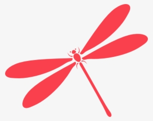 Svg Royalty Free Pink Dragon Fly Clip Art At Clker - Red Dragonfly Clipart