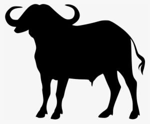 Cape Buffalo Silhouette Vector