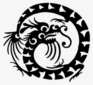 Circular Dragon Silhouette Icons Png - Dragon Circular