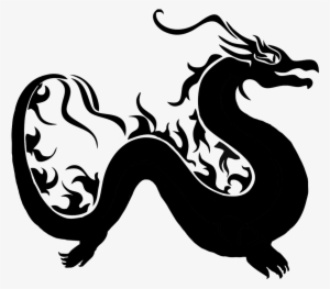 Black Dragon Silhouette, Asian Dragon Silhouette - Dragon Clip Art