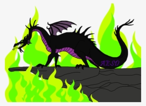 Download Maleficent Dragon Silhouette Clipart Dragon - Dragon Sleeping Beauty Png