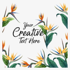 Vintage Flower Frame Background With Typography Text, - Flower