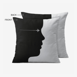 Dailyobjects Face Silhouette 18" Cushion Cover Two - Cushion