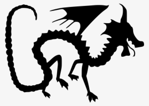 Dragon Silhouette Vector Graphic - Clip Art